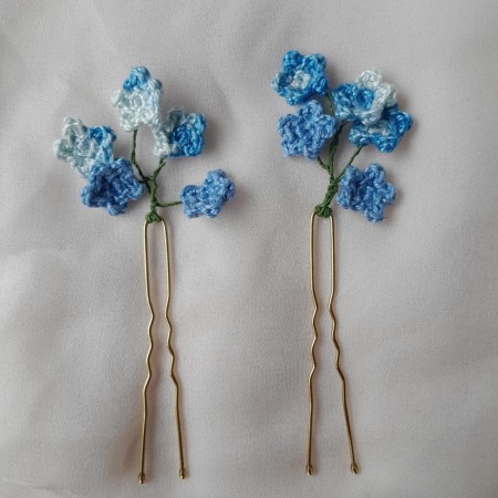 Floral Hair Pin BLUE
